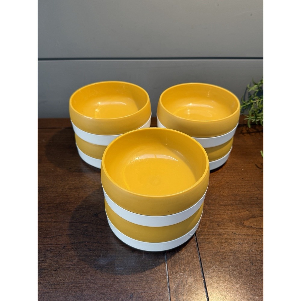 Dinex Two Tone Thermos Insulated Cereal/Dessert Bowls- Set Of 6 MCM Retro VTG